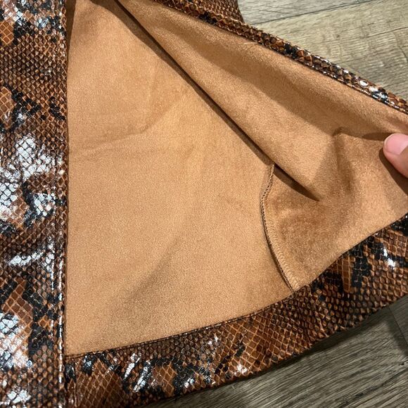Express x Negin Mirsalehi Snakeskin Leather-like Midi Skirt 10 - Picture 11 of 14